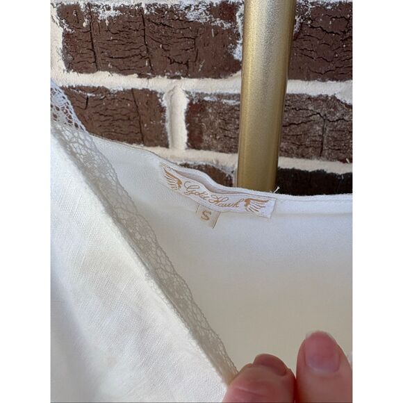 NWOT Gold Hawk White Linen & Lace Midi Length Dress Size Small - Picture 4 of 10